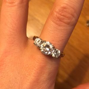 Sterling silver costume diamond wedding size 10 Avon ring